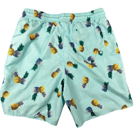 Old Navy Mens Medium Pineapples Printed Swim Trunks Shorts Lined Pull On - Picture 7 of 7